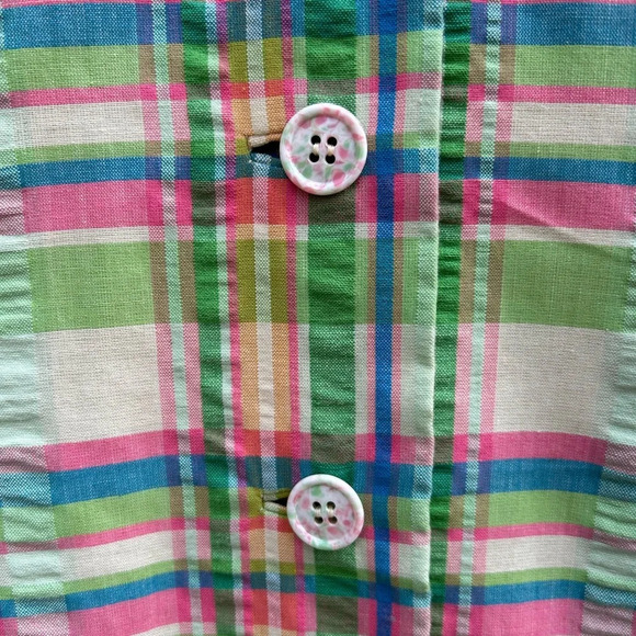 Vintage Arkin Collection plaid sleeveless  dress, size 20 (modern L/XL) - Picture 7 of 11